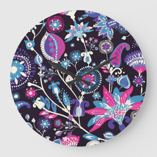 Moderne paisley: traditioneel oosters patroon. grote klok (Voorkant)