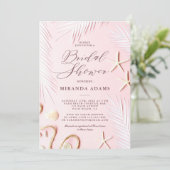 Moderne Palm Beach Zeester Vrijgezellenfeest Invit Kaart (Staand voorkant)