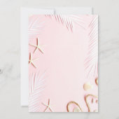 Moderne Palm Beach Zeester Vrijgezellenfeest Invit Kaart (Achterkant)