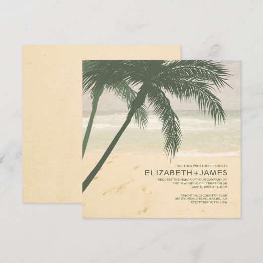 Moderne palm - Beugbruiloft - uitvindingen Kaart (Voorkant / Achterkant)