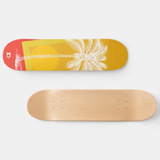 Moderne palm in Sunset Dd Brand Skateboard (Horizontaal)