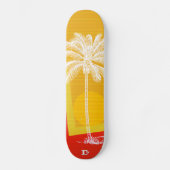 Moderne palm in Sunset Dd Brand Skateboard (Voorkant)