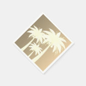 Moderne Palm Tree Kust Beige Zand Beach Zomer Servet (Hoek)
