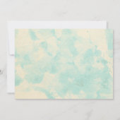 Moderne Palm Trees Burlap Wedding Invitations Kaart (Achterkant)