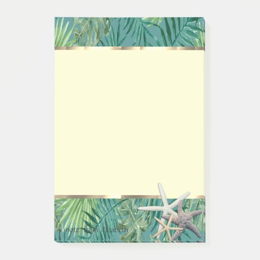 Moderne Palmblad,Zeester Post-it® Notes (Voorkant)