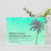 Moderne palmbomen — Bridal Shower Invitations Kaart (Staand voorkant)