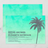 Moderne palmbomen — Bridal Shower Invitations Kaart (Voorkant / Achterkant)