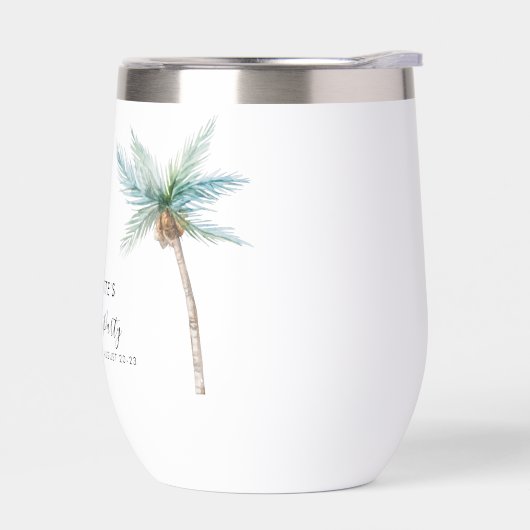 Moderne palmbomen kust vrijgezellenfeest (Links)