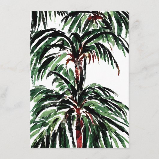 Moderne palmbomen met schildpad menu (Achterkant)