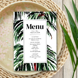 Moderne palmbomen met schildpad menu