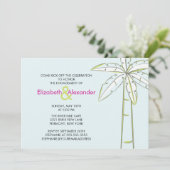 Moderne palmbomen Verloving-uitvindingen Kaart (Staand voorkant)