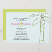 Moderne palmbomen Verloving-uitvindingen Kaart (Voorkant / Achterkant)