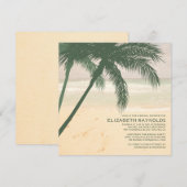 Moderne palmboom Burlap Bridal Shower Invitations Kaart (Voorkant / Achterkant)