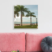 Moderne palmboom Tropische Natuur St. Croix USVI Canvas Afdruk (Insitu (Woonkamer))
