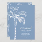 Moderne palmboom verhuis aankondiging (Voorkant / Achterkant)