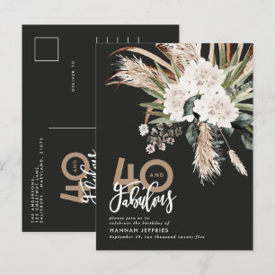 Moderne pampas eucalyptus 40 en geweldig aankondigingskaart