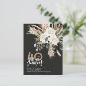 Moderne pampas eucalyptus 40 en geweldig aankondigingskaart (Staand voorkant)