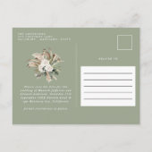 Moderne pampas eucalyptus sage groene elegant aankondigingskaart (Achterkant)