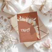 Moderne pampas gras 30ste verjaardag terracotta