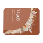 Moderne pampas gras 30ste verjaardag terracotta magneet (Horizontaal)