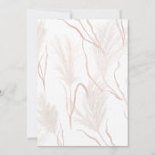 Moderne Pampas Gras Bloemrijke Script Bewaar De Da Save The Date (Achterkant)