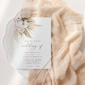 Moderne Pampas Grass & Calligraphy Wedding Kaart
