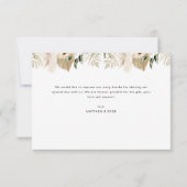 Moderne pampas grassalie groene bruiloft bedankkaart (Achterkant)