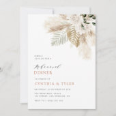 moderne pampas greenery boho floral repetition kaart (Voorkant)