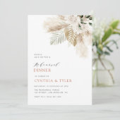 moderne pampas greenery boho floral repetition kaart (Staand voorkant)