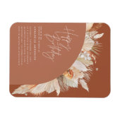 Moderne pampas-jarige terracotta magnet magneet (Horizontaal)