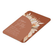 Moderne pampas-jarige terracotta magnet magneet (Linkerzijde)