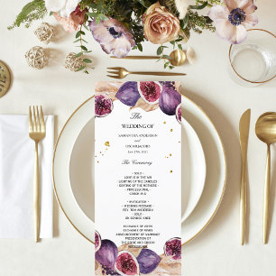 Moderne Pampas & Paarse Vijgen Schoonheid Kader Menu