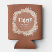 Moderne pampas terracotta, 30ste verjaardag blikjeskoeler (Achterkant)