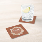 Moderne pampas terracotta, 30ste verjaardag kartonnen onderzetters (Insitu)