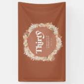 Moderne pampas terracotta, 30ste verjaardag spandoek (Verticaal)