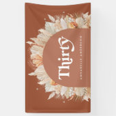 Moderne pampas terracotta, 30ste verjaardag spandoek (Verticaal)