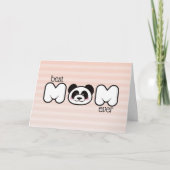 Moderne Panda Fijne Moederdag Gepersonaliseerd Kaart (Voorkant)