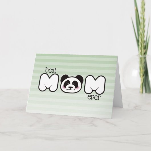 Moderne Panda Gefeliciteerd Moederdag Gepersonalis Kaart (Voorkant)