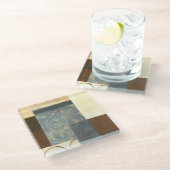 Moderne paneelschildering glazen onderzetter (Schuin)