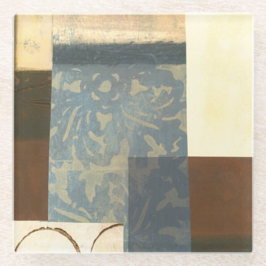 Moderne paneelschildering glazen onderzetter (Voorkant)