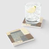 Moderne paneelschildering stenen onderzetter (Zijkant)