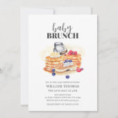 Moderne Pannenkoek Baby Brunch Baby shower Kaart (Voorkant)