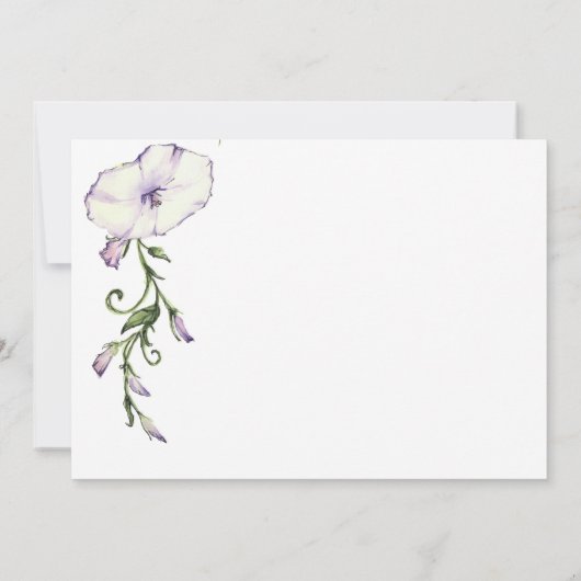 Moderne Pansy Bruiloft Bedankt (Achterkant)