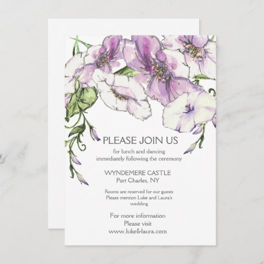 Moderne Pansy Informatiekaartje (Voorkant / Achterkant)