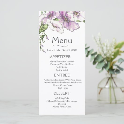 Moderne Pansy Menu (Staand voorkant)
