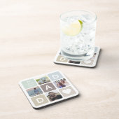 Moderne Pap Foto Collage Vaderdag Cute Family Bier Onderzetter (Rechterzijde)