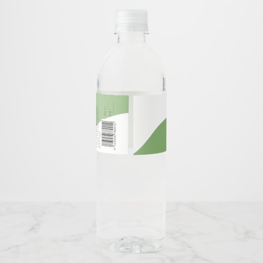 Moderne pap groen zeep-label ontwerp waterfles etiket (Achterkant)