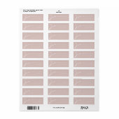 Moderne pap Love Blush Return Address Label (Full Sheet)