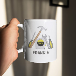 Moderne Pap Simple Tool-Mannen repareren alles Koffiemok