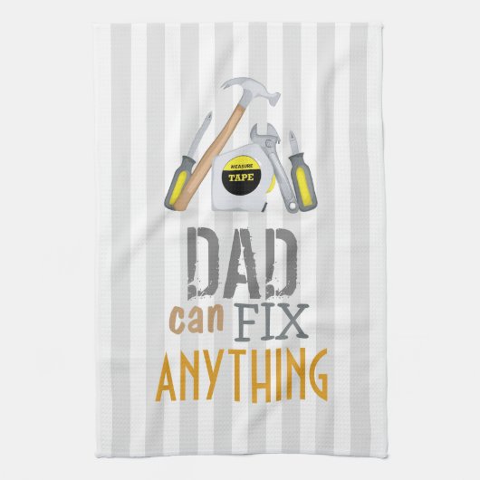 Moderne Pap Simple Tool-Mannen repareren alles Theedoek (Verticaal)